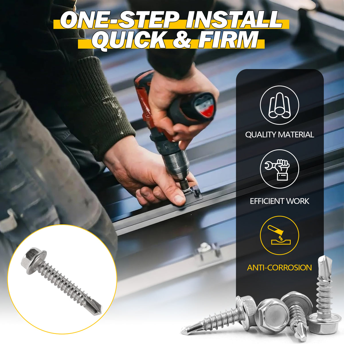 VKKM 410 Stainless Steel TEK Screws - Hex Washer Head Self‑Drilling Screws - image 13