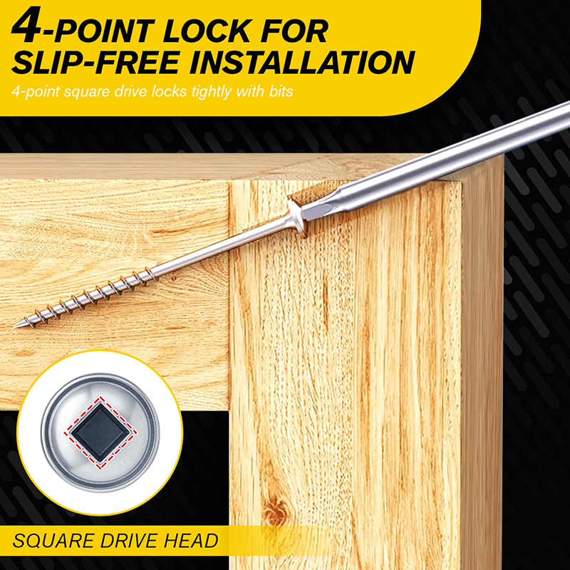 VKKM Zinc Pocket Hole Screws - Square Drive Truss‑Head Wood Screws with Free Bit - image 10