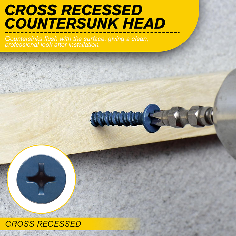 VKKM Blue Concrete Screws - Phillips Cross Recessed Masonry Anchors - image 6
