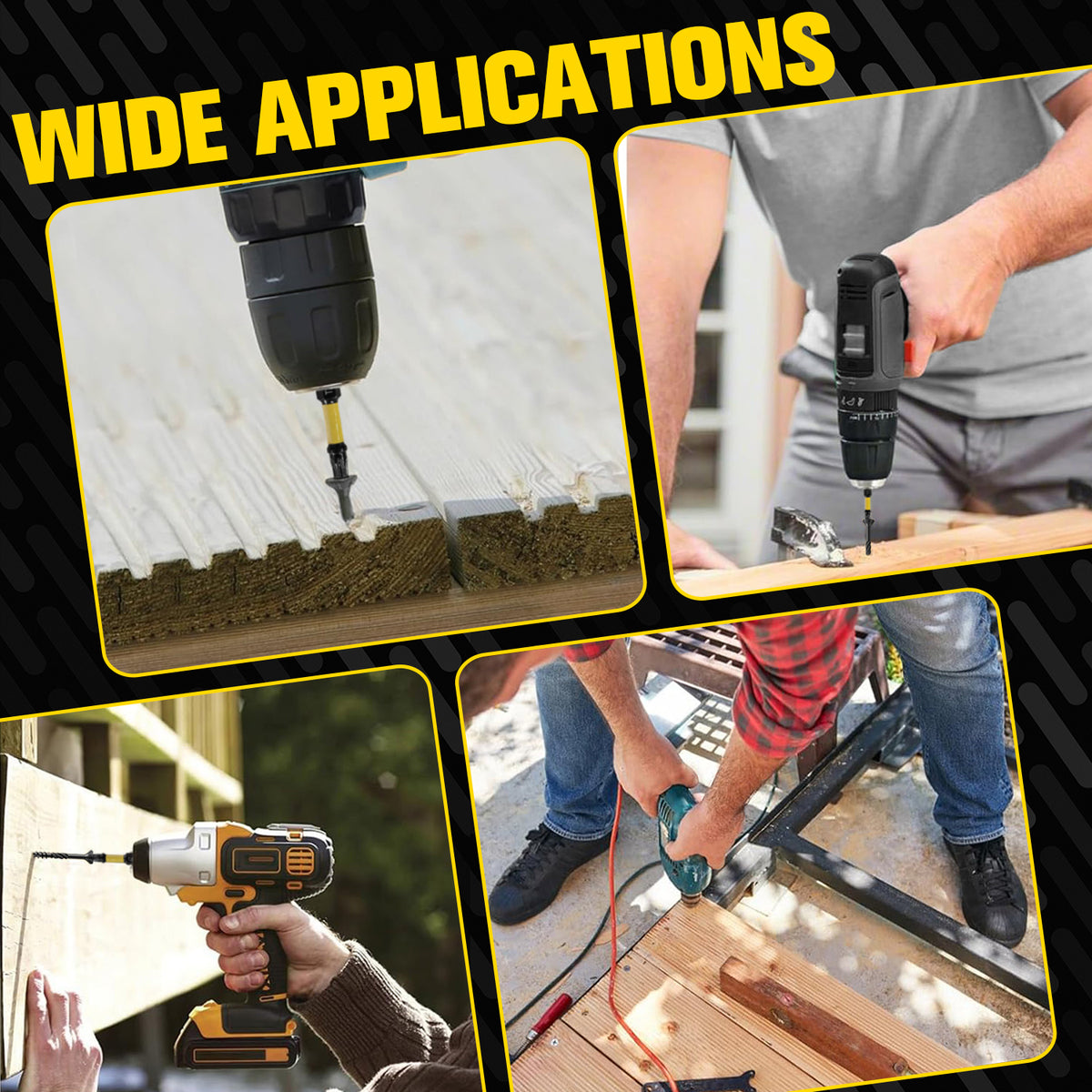 VKKM Black Knurled Wood Screws - T25 Star Drive with Free Bit - image 13
