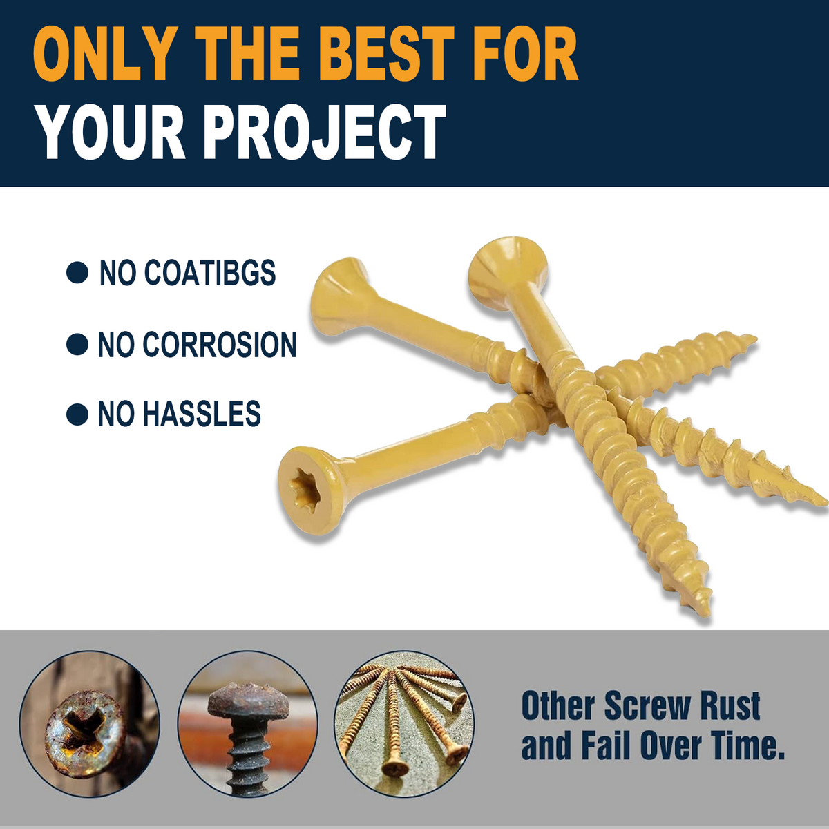 VKKM T25 Tan Wood Screws - Free T25 Bit - For Exterior Cedar & Deck Projects - image 11