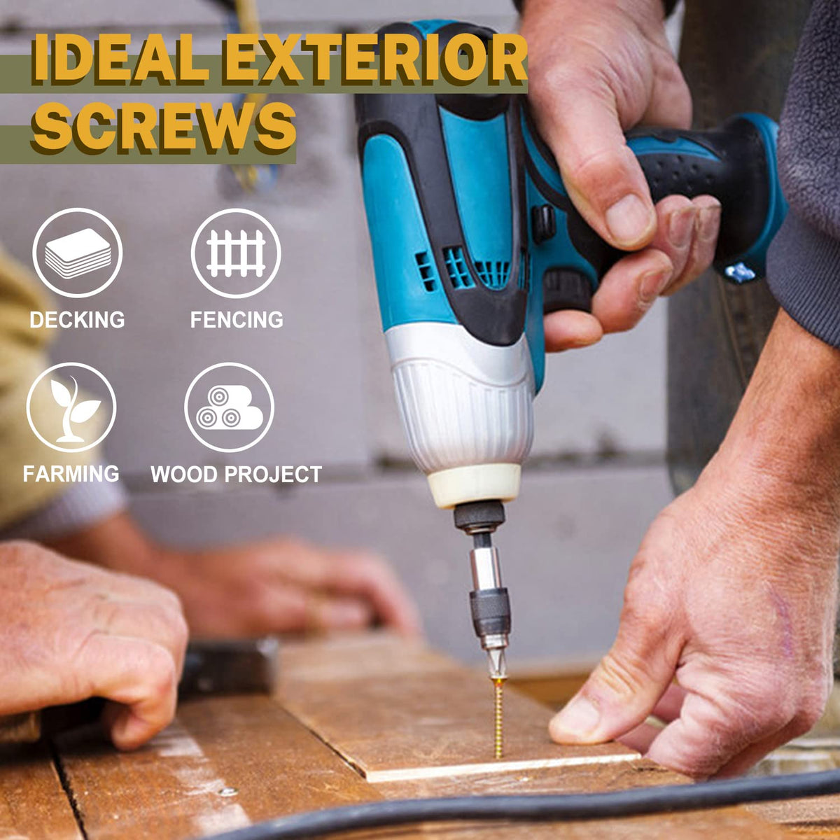 VKKM Tan Wood Screws - T25 Star Drive - Free T25 Bit Included - image 18