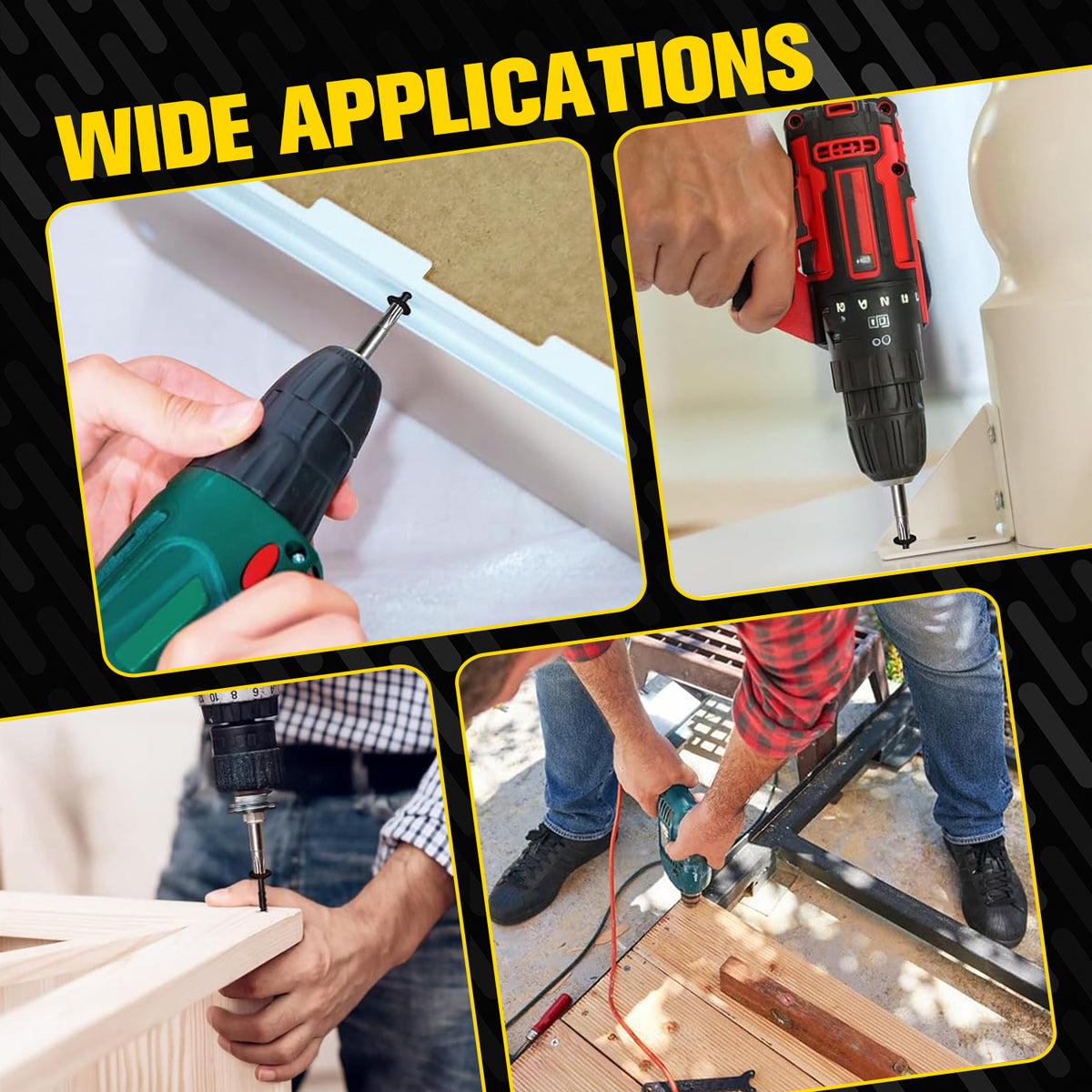 VKKM Black Structural Wood Screws - T30 Torx Flat Head - #14 x 2-7/8" & 4-1/2" Sizes - Free Bit - image 7