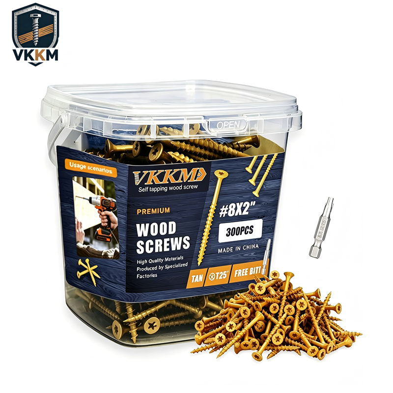 VKKM Tan Wood Screws - T25 Star Drive - Free T25 Bit Included - image 6