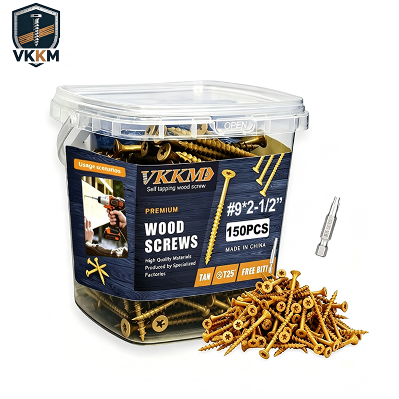 VKKM Tan Wood Screws - T25 Star Drive - Free T25 Bit Included - image 9