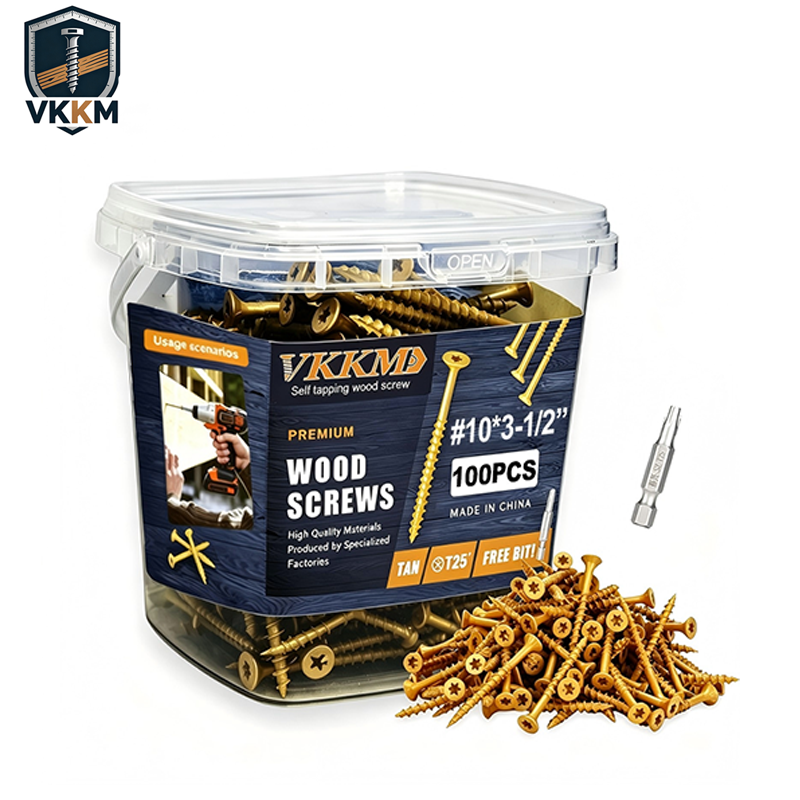 VKKM Tan Wood Screws - T25 Star Drive - Free T25 Bit Included - image 13