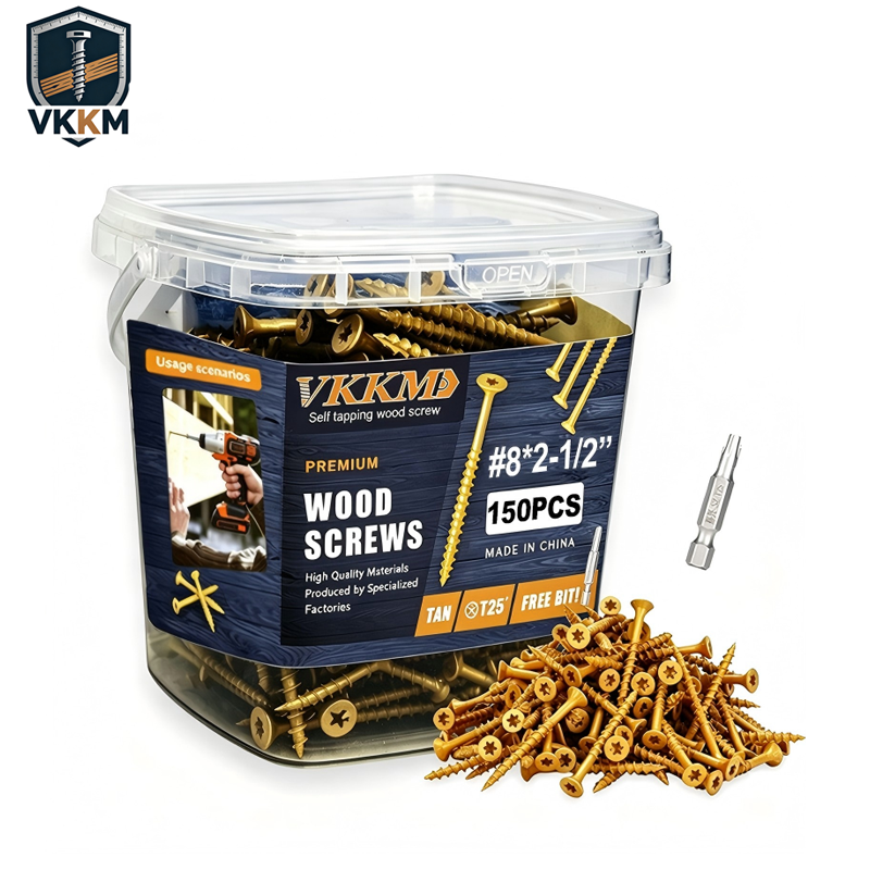 VKKM Tan Wood Screws - T25 Star Drive - Free T25 Bit Included - image 7