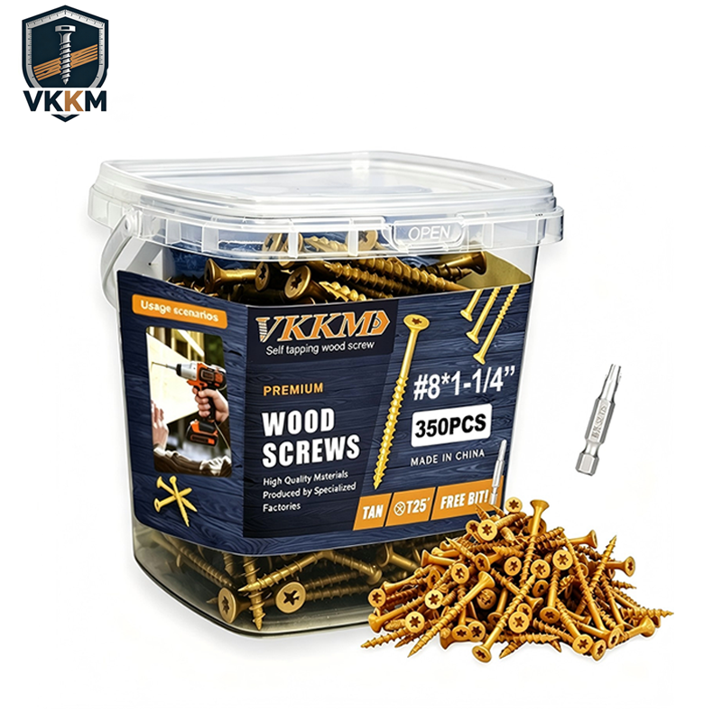 VKKM Tan Wood Screws - T25 Star Drive - Free T25 Bit Included - image 4