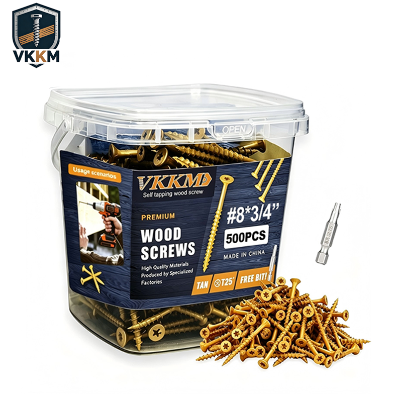 VKKM Tan Wood Screws - T25 Star Drive - Free T25 Bit Included - image 8