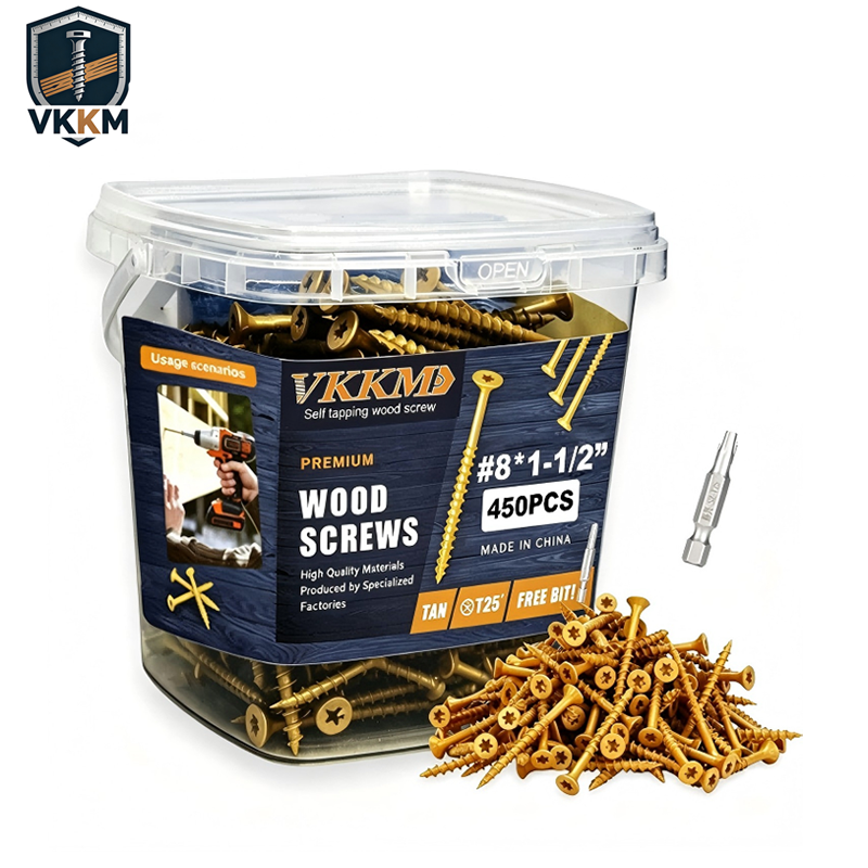 VKKM Tan Wood Screws - T25 Star Drive - Free T25 Bit Included - image 3