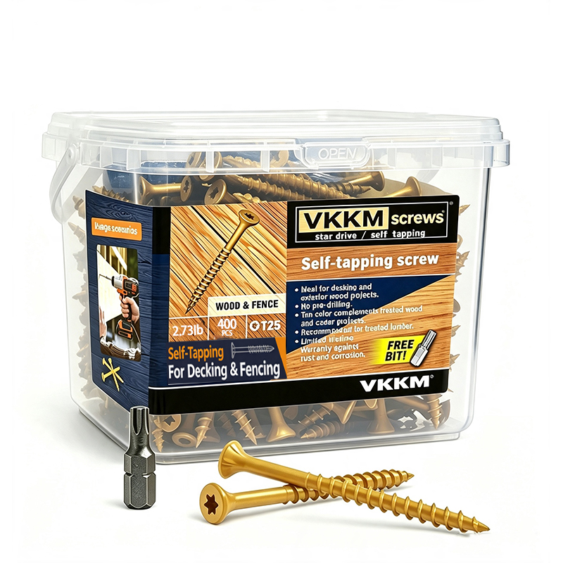 VKKM Self‑Tapping Deck Screws - T25 Star Drive - Free Bit Included - image 3