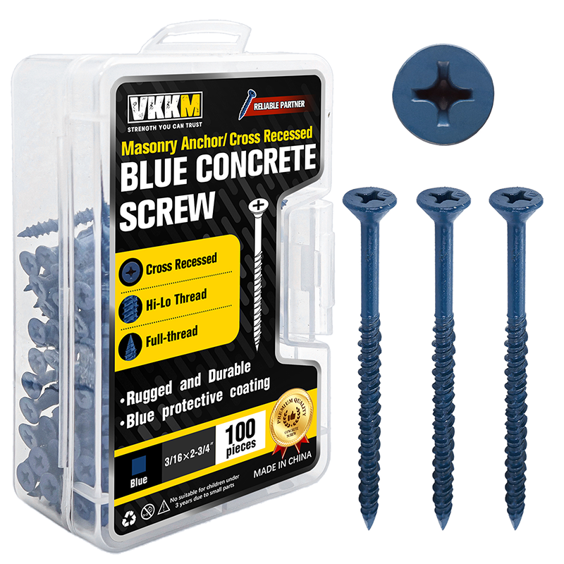 VKKM Blue Concrete Screws - Phillips Cross Recessed Masonry Anchors - image 3
