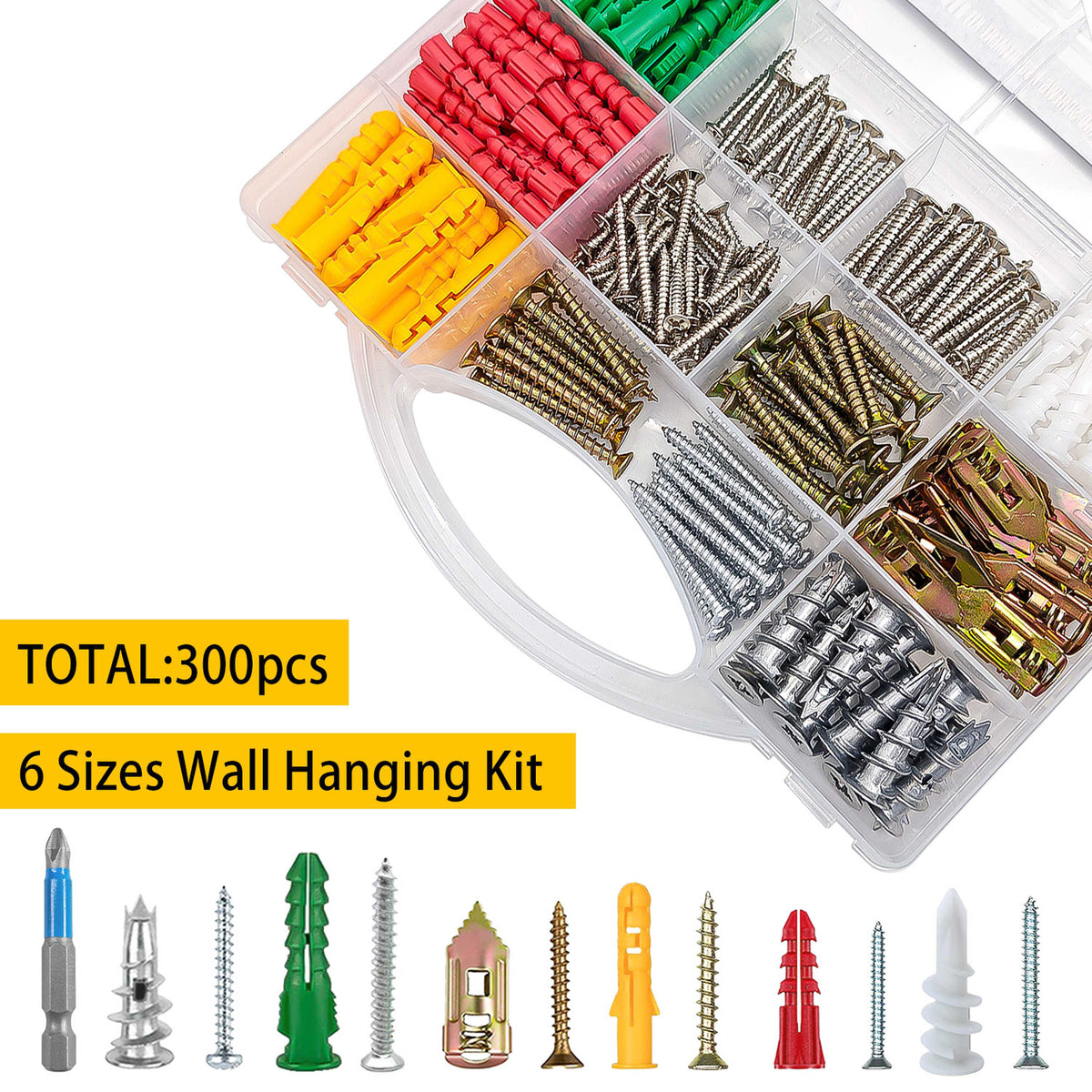 VKKM Drywall Anchors and Screws Assortment Kit - 300 Pack - image 5